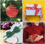 Merry Christmas Printed Grosgrain Ribbon - Red