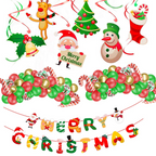 Christmas Balloons, Banner & Decorations Kit