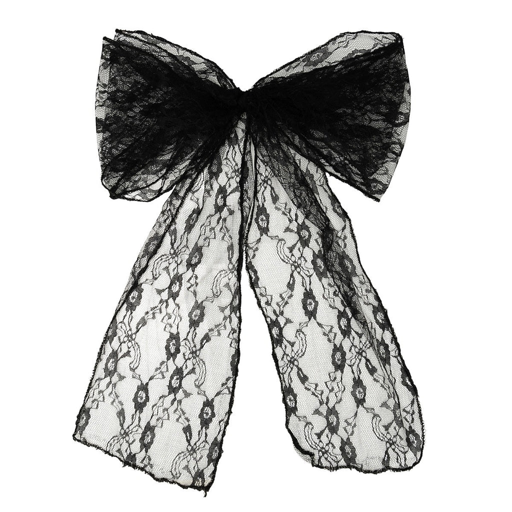 7" x 108" Vintage Lace Chair Sash - Black