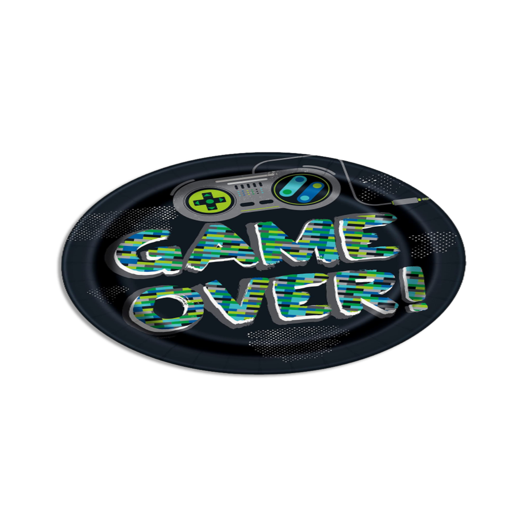 Gamer Themed Round Plates