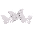 50x Laser Cut Butterfly Place Cards (67mm x 107mm) - White