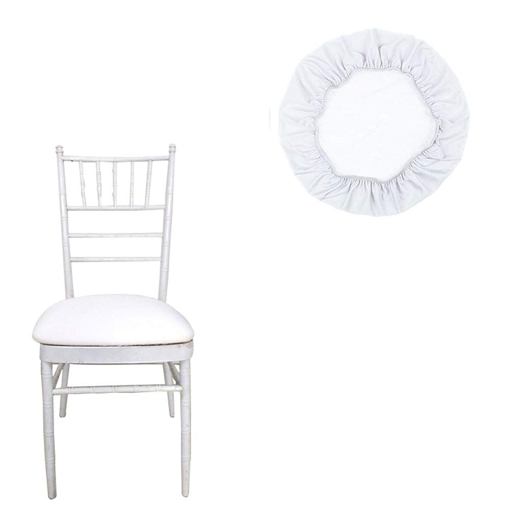 Spandex Seat Pad Cover - White