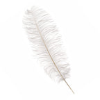 50-60cm Loose Ostrich Feathers, 5pcs - White