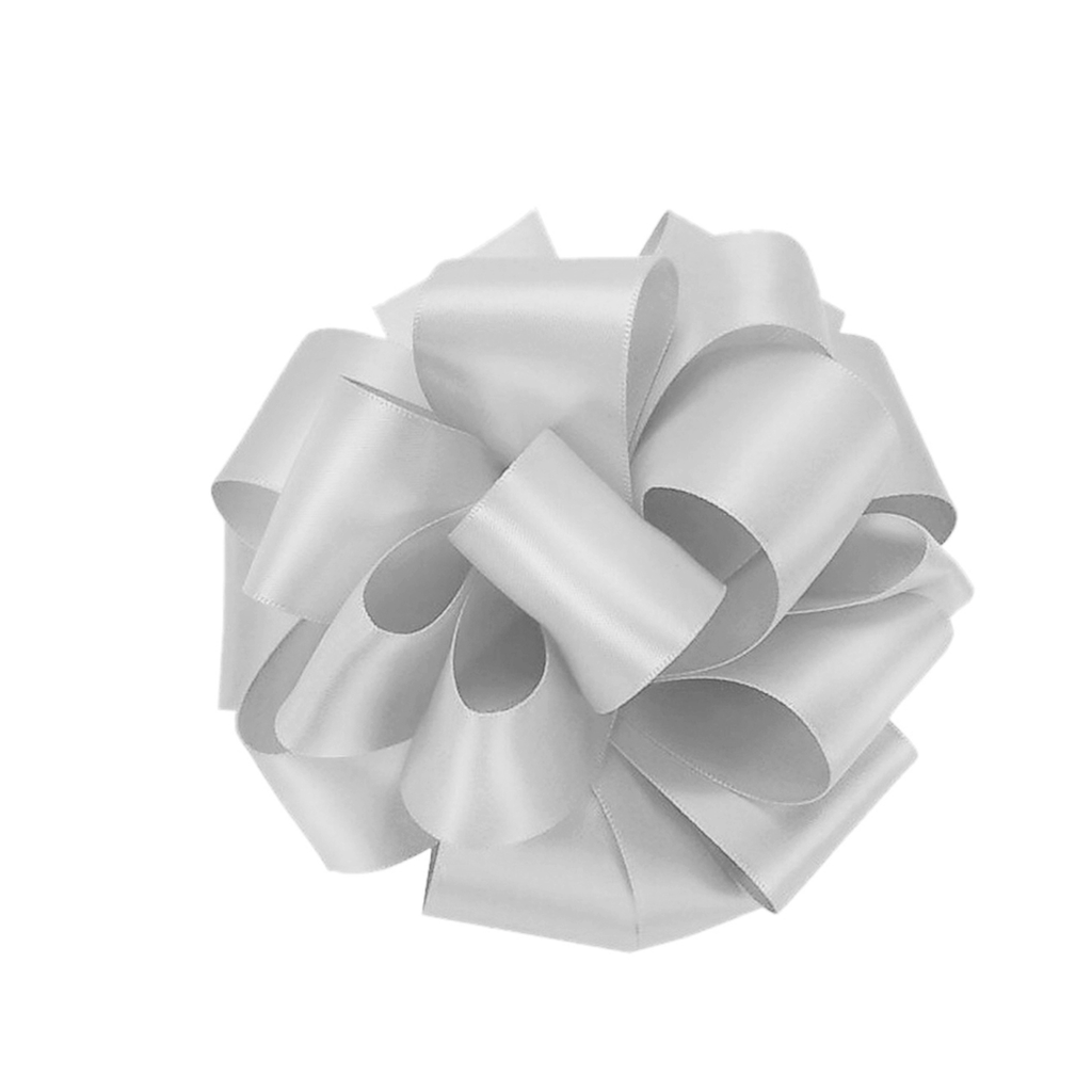 1m Double Sided Satin Ribbon-White