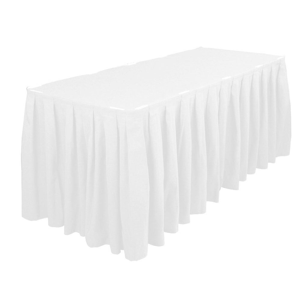 Polyester Table Skirt - White