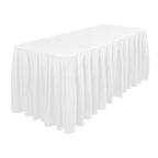 Polyester Table Skirt - White