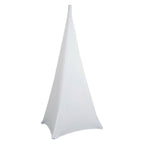Triple-Sided Spandex Tripod Triangular Speaker Covers - White