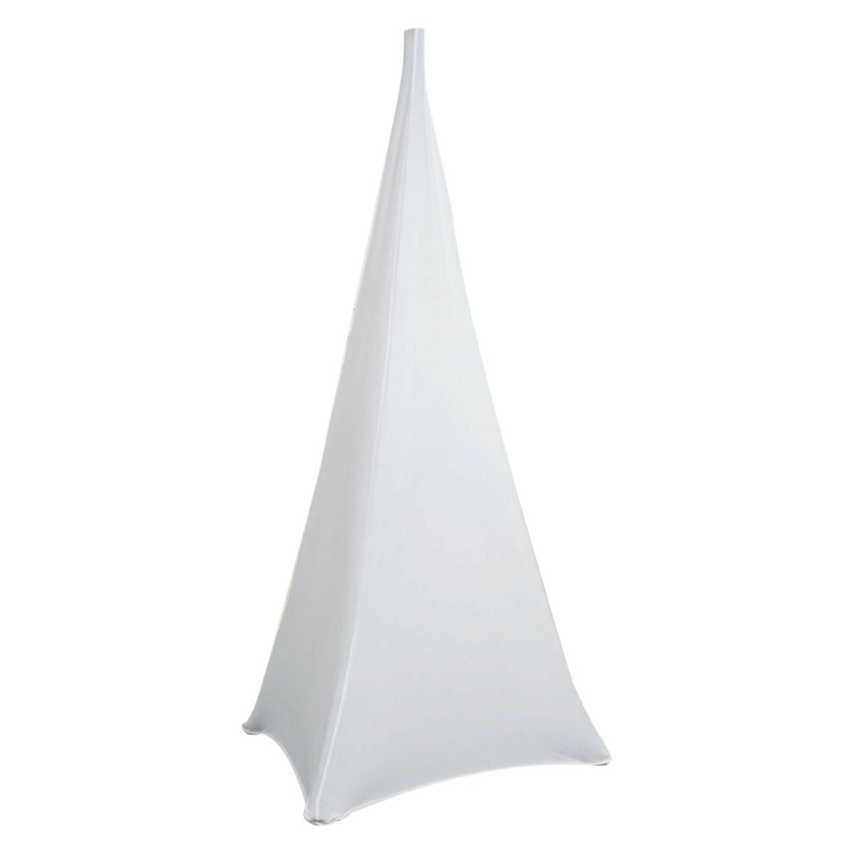 Triple-Sided Spandex Tripod Triangular Speaker Covers - White