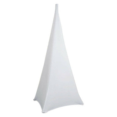 Triple-Sided Spandex Tripod Triangular Speaker Covers - White