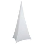 Triple-Sided Spandex Tripod Triangular Speaker Covers - White