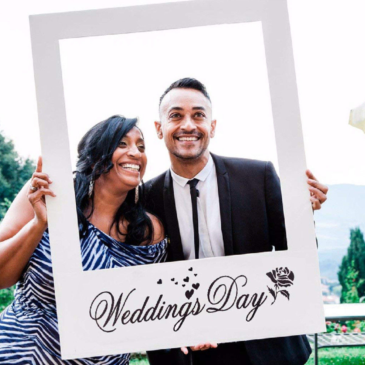 Cardboard Photo Frame Prop - Wedding Day