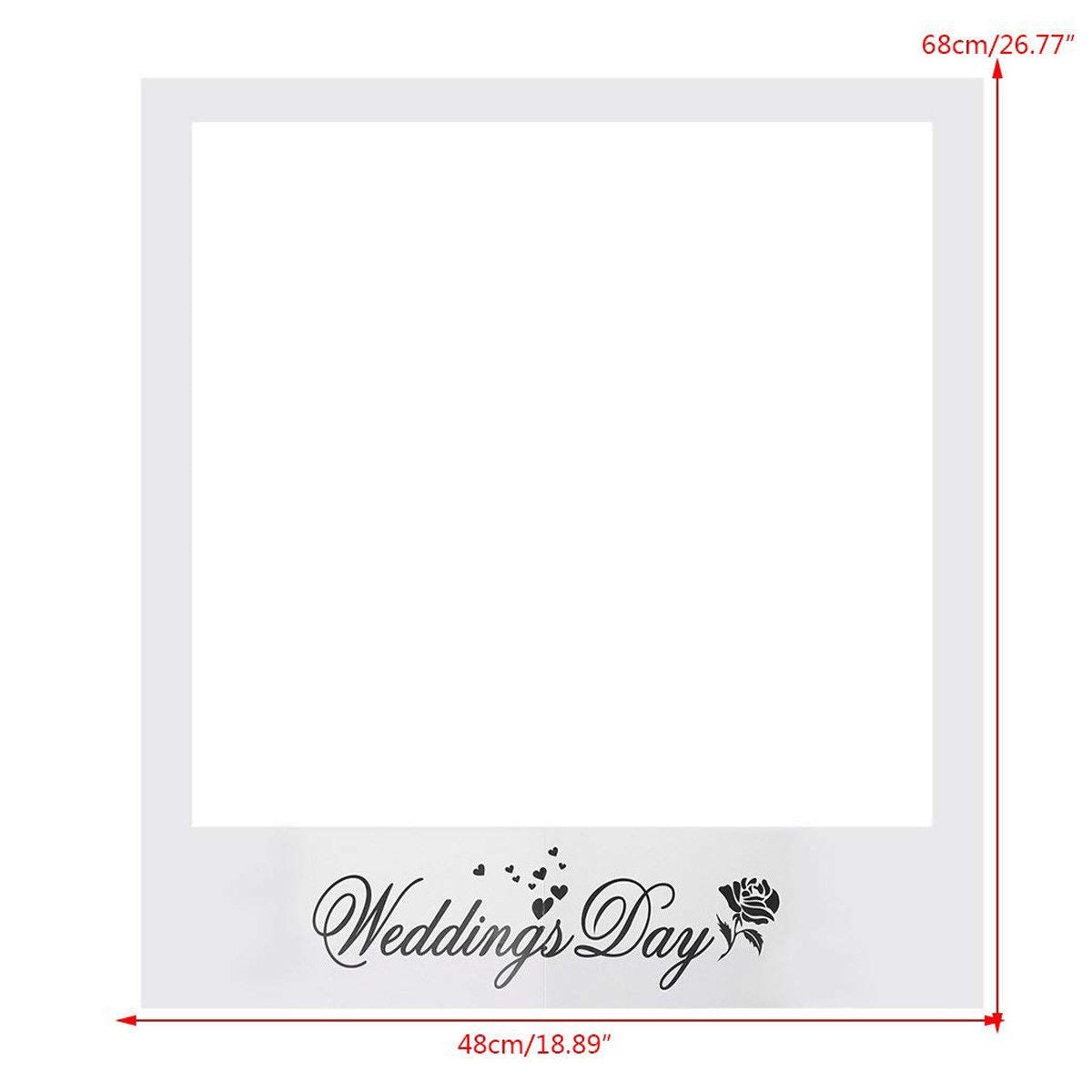 Cardboard Photo Frame Prop - Wedding Day