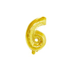 Large Foil Number Air-fill and Helium Balloons (0-9) - Gold