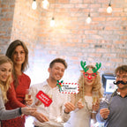 33pcs Christmas Photo Booth Cardboard Party Props