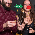 33pcs Christmas Photo Booth Cardboard Party Props