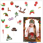 Christmas Cardboard Photo Frame + Props (54pcs)