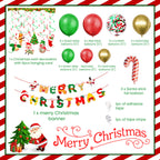 Christmas Balloons, Banner & Decorations Kit