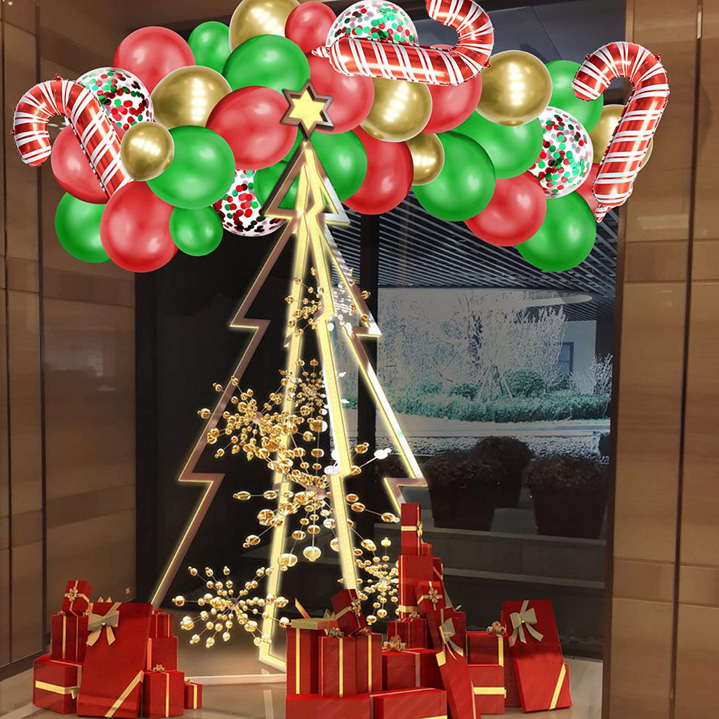 Christmas Balloons, Banner & Decorations Kit