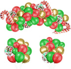 Christmas Balloon Arch Kit - Red, Green & Gold