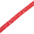 10mm x 9m Christmas Themed Printed Grosgrain Ribbons, 4 Rolls - Green & Red