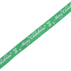10mm x 9m Christmas Themed Printed Grosgrain Ribbons, 4 Rolls - Green & Red