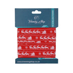 Santa Sleigh Printed Grosgrain Ribbon - Red