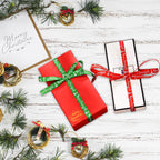 Santa Sleigh Printed Grosgrain Ribbon - Green