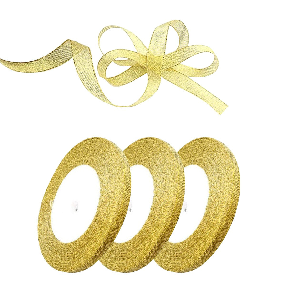 Glitter Organza Ribbon - Gold