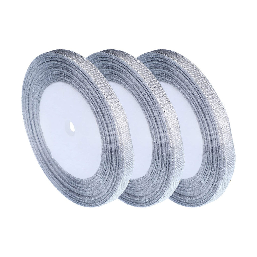 Glitter Organza Ribbon - Silver