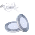 Glitter Organza Ribbon - Silver