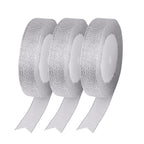 10mm Glitter Organza Ribbon - Silver