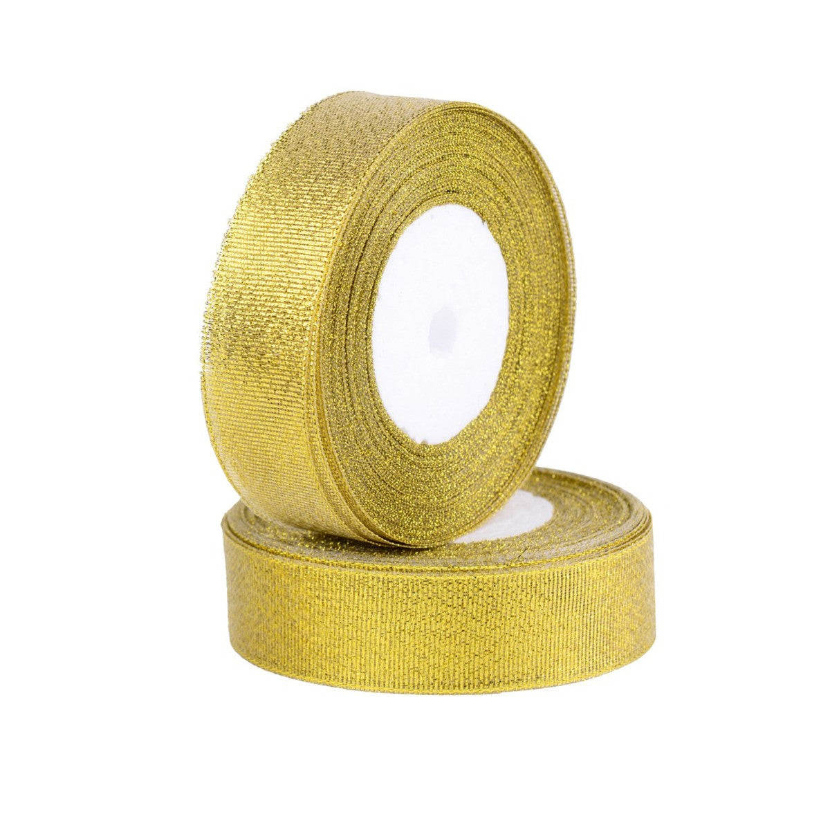 20mm Glitter Organza Ribbon - Gold