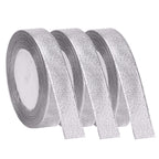 20mm Glitter Organza Ribbon - Silver