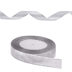 20mm Glitter Organza Ribbon - Silver