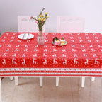120cm x 180cm Rectangle Christmas Reindeer Print PVC Tablecloth