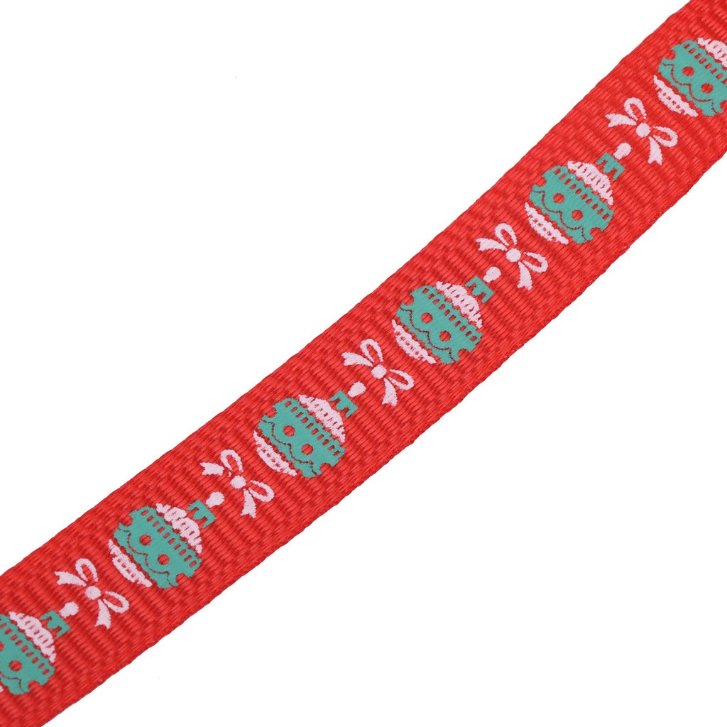 10mm x 9m Christmas Themed Printed Grosgrain Ribbons, 4 Rolls - Assorted Designs