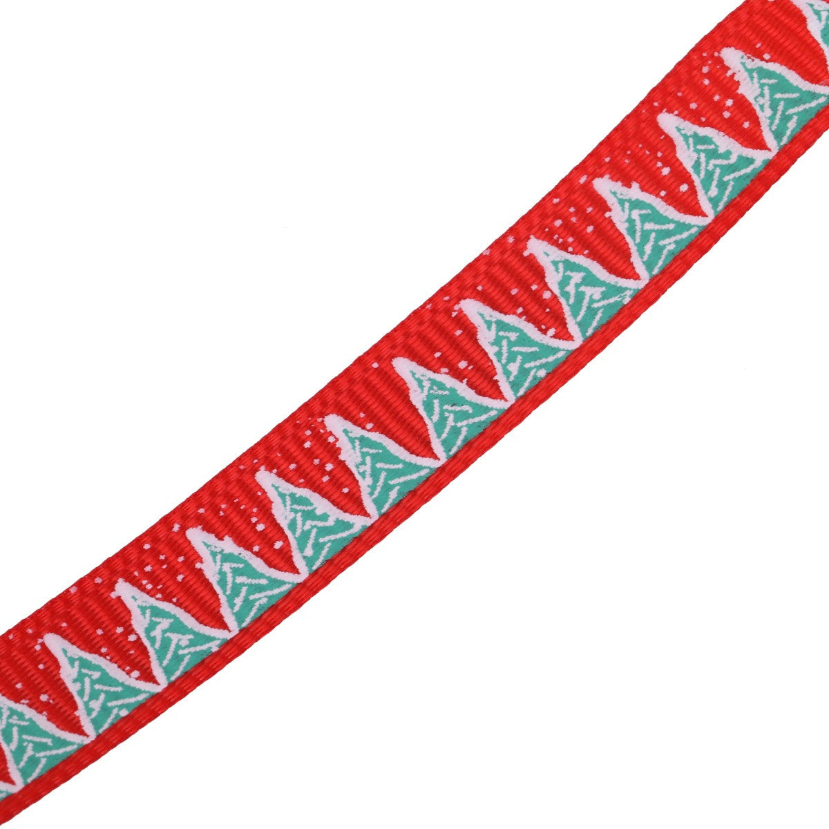 10mm x 9m Christmas Themed Printed Grosgrain Ribbons, 4 Rolls - Assorted Designs