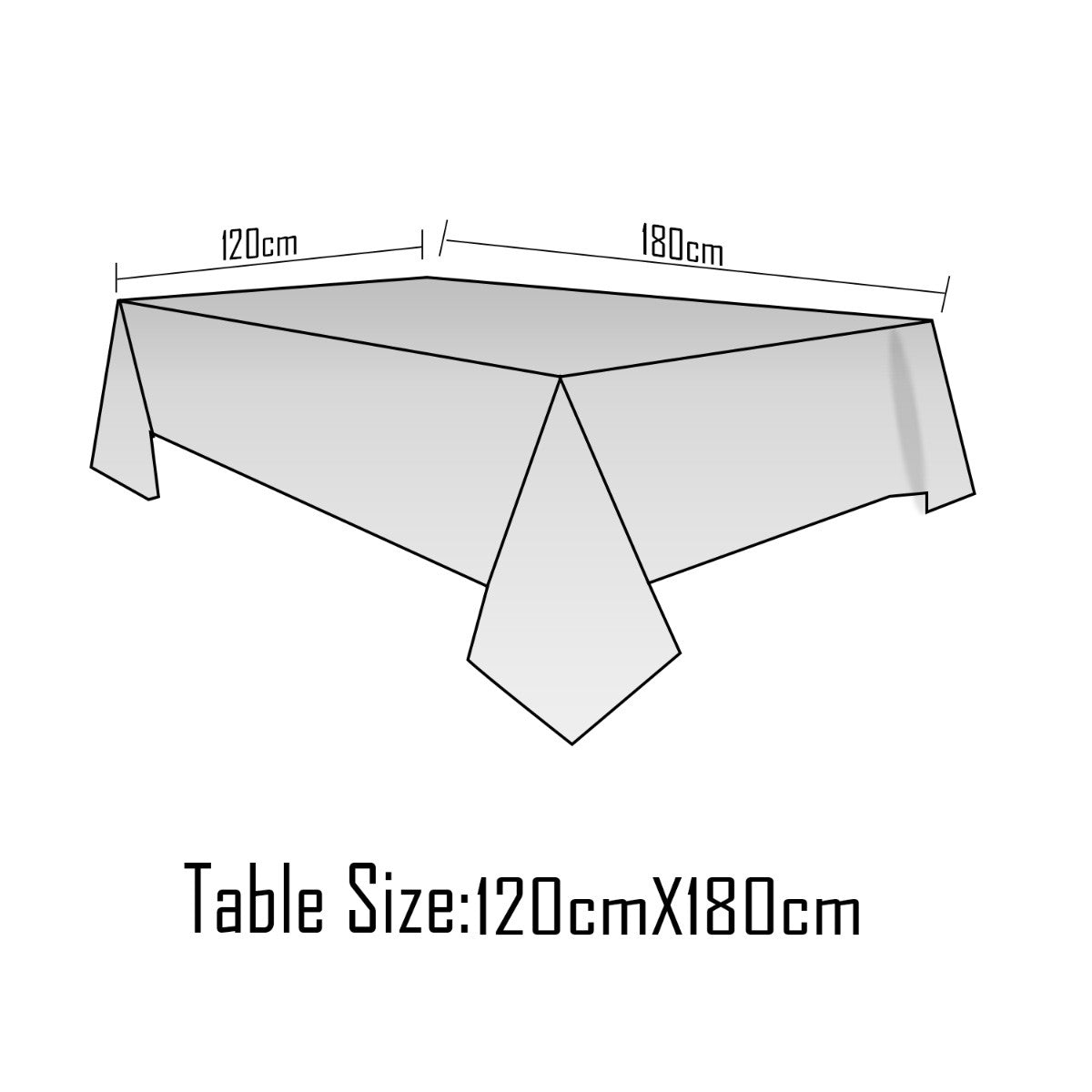 120cm x 180cm Rectangle Christmas Reindeer Print PVC Tablecloth
