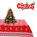 120cm x 180cm Rectangle Christmas Reindeer Print PVC Tablecloth