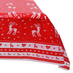 120cm x 180cm Rectangle Christmas Reindeer Print PVC Tablecloth