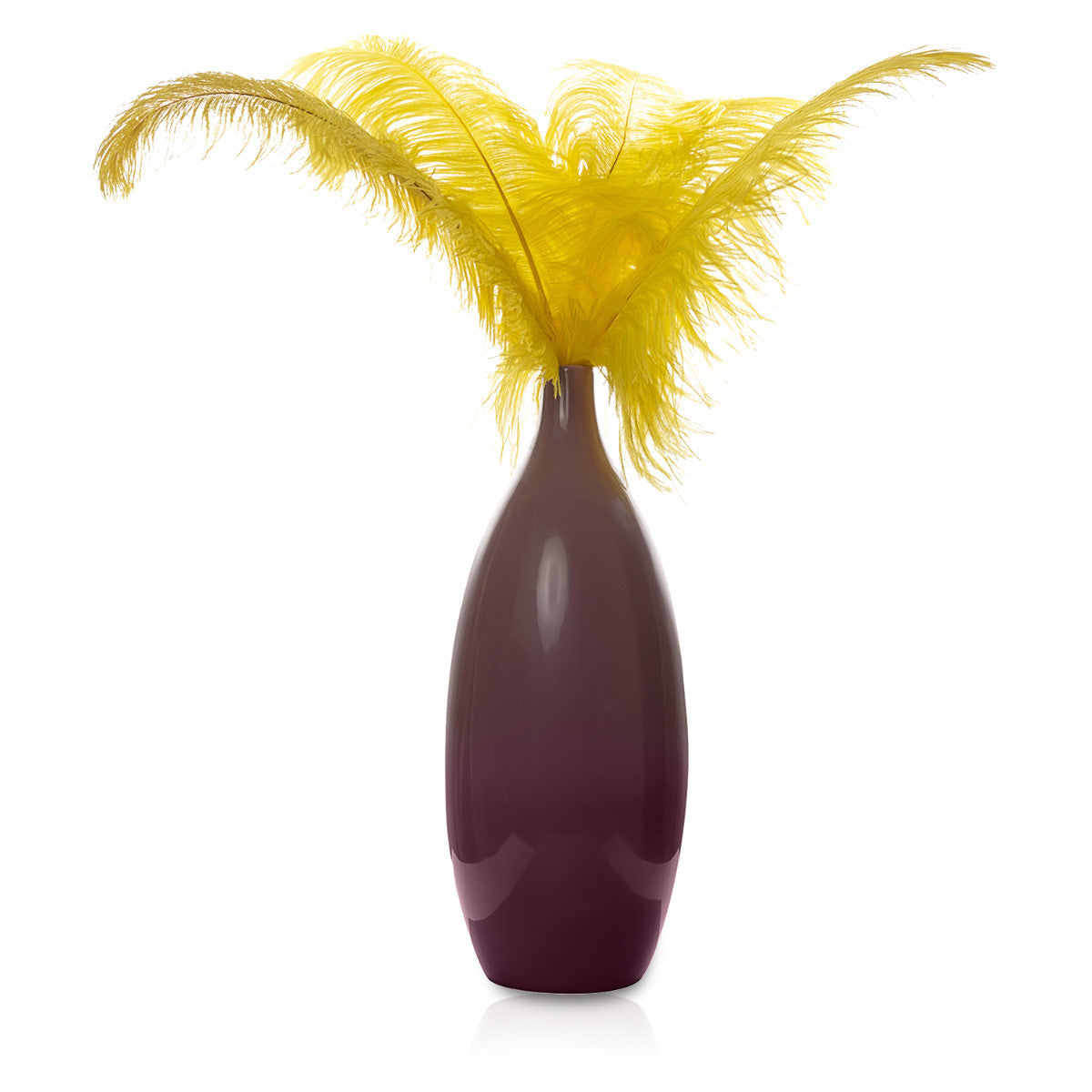 50-60cm Loose Ostrich Feathers, 5pcs - Yellow